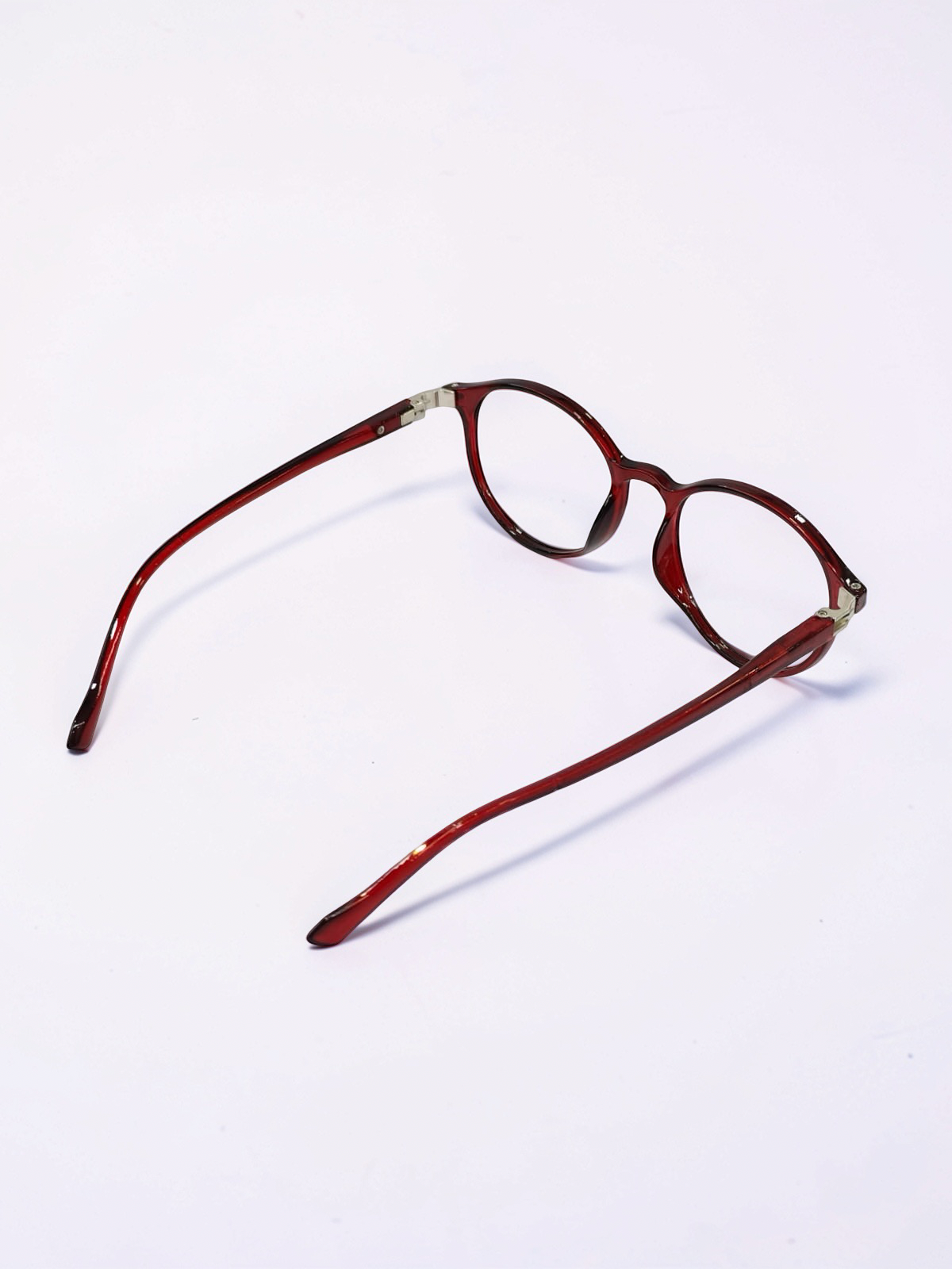 Round Maroon Optical Frame – Flexible Unisex