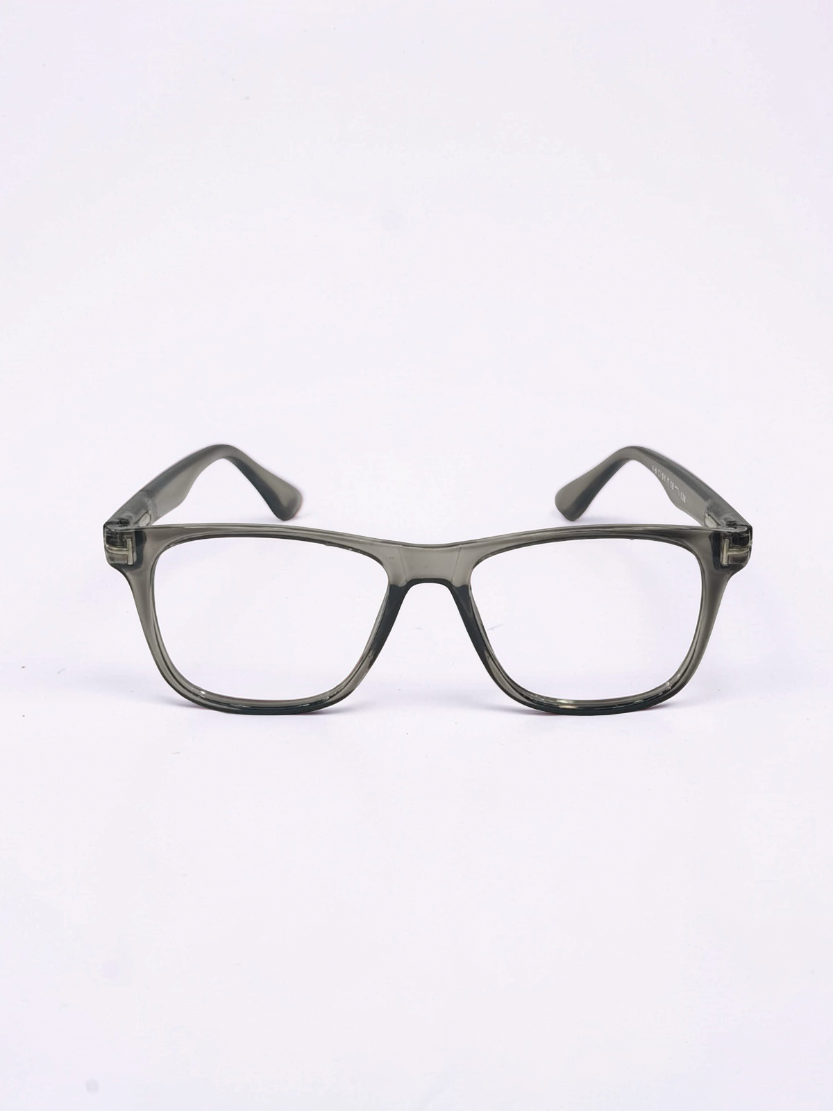 Square Transparent Smoke Grey Optical Frame – Flexible Unisex
