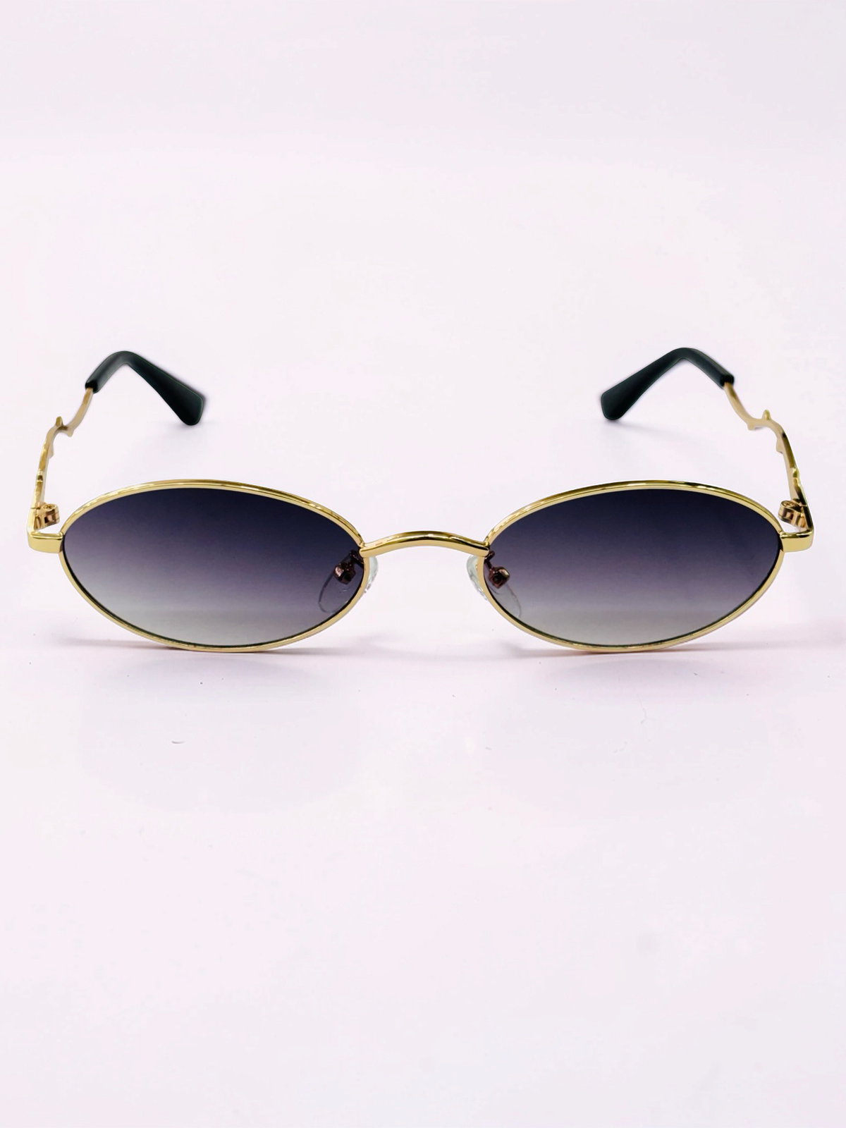 Unisex Oval Prescription Sunglasses – Gold & Grey Gradient