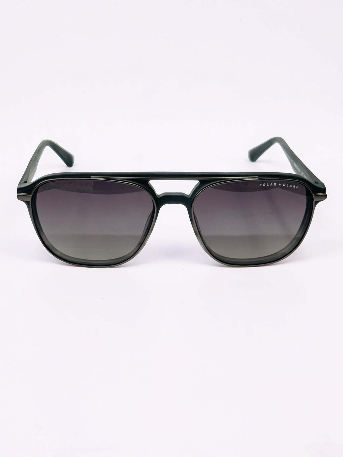 D2604 Square Aviator Clip-On Eyeglasses – Black Grey Gradient