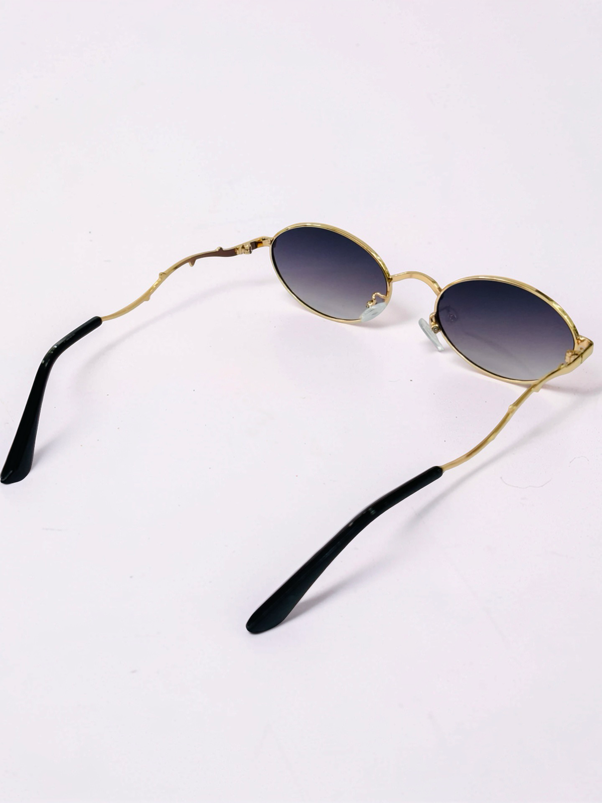Unisex Oval Prescription Sunglasses – Gold & Grey Gradient