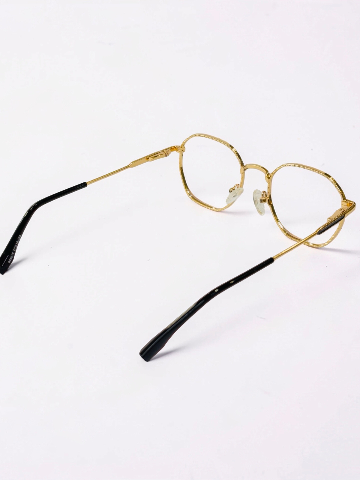 Gold Textured Square Stainless Steel Frame – Unisex
