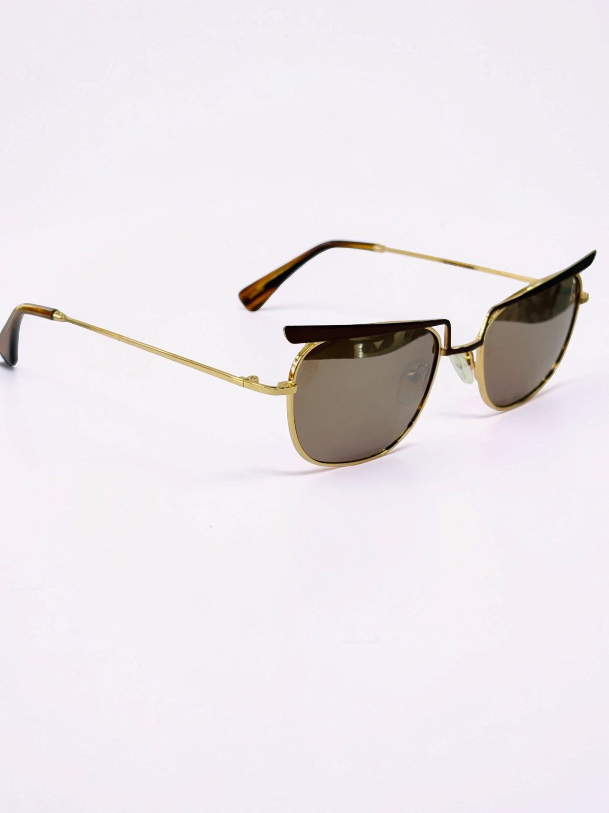 Prescription Sunglasses – Brown Tint Browline Square