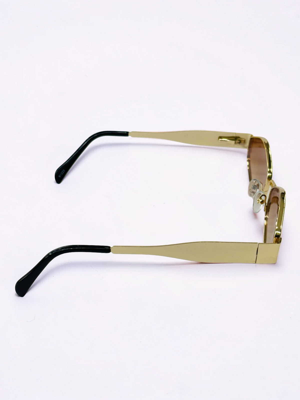 Unisex Geometric Prescription Sunglasses – Gold & Brown Gradient