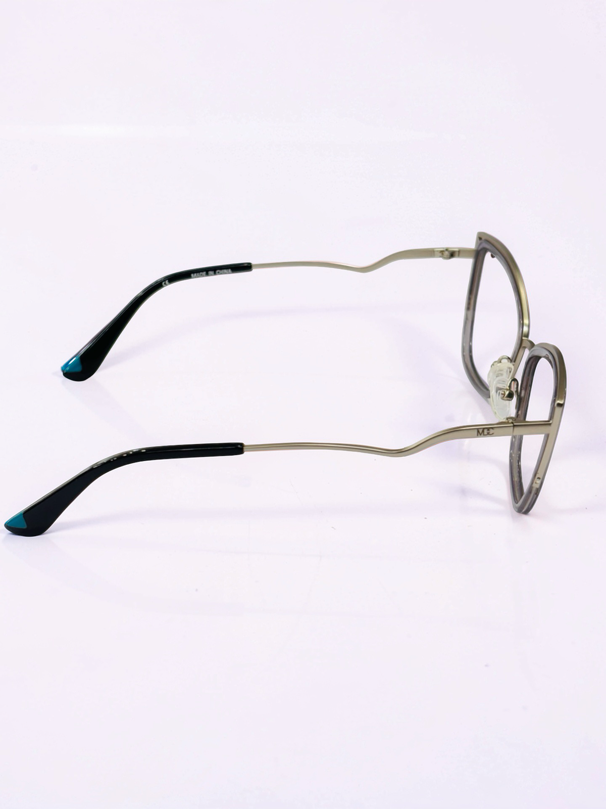 Ladies Smoky Grey & Gold Cat-Eye Optical Frame