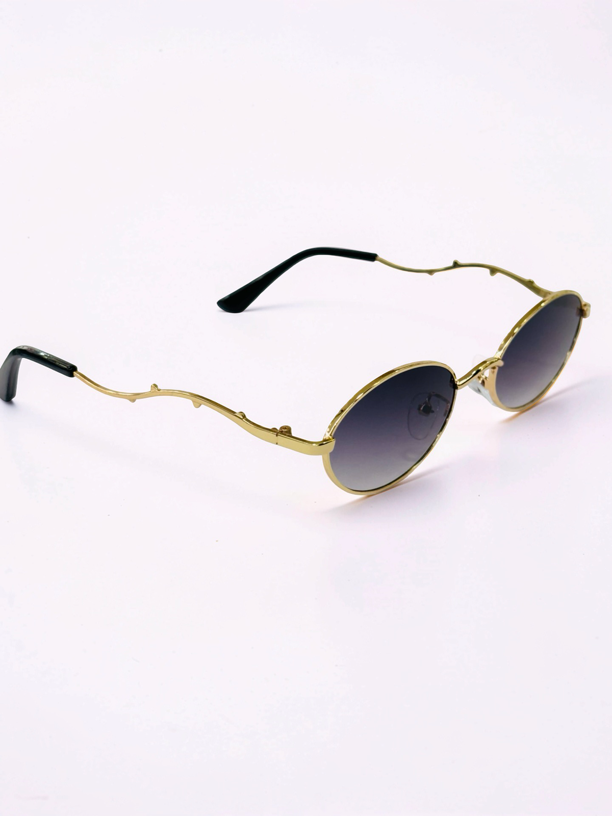 Unisex Oval Prescription Sunglasses – Gold & Grey Gradient