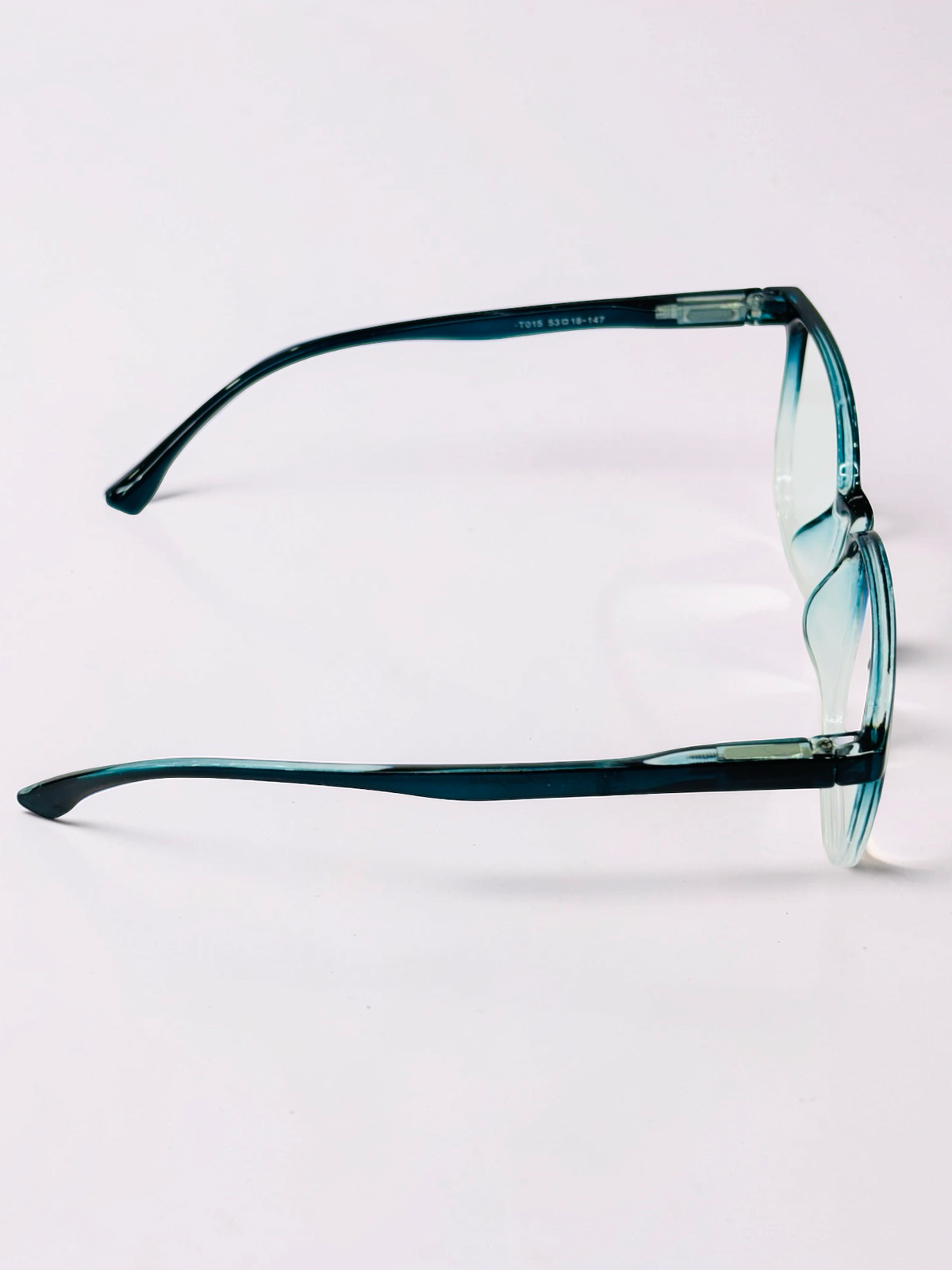 Teal Gradient Square Optical Frame – Flexible Unisex