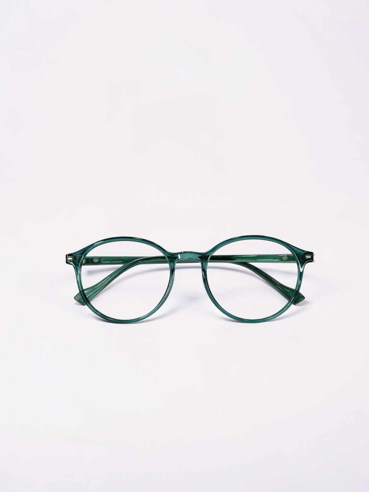 Round Deep Teal Green Optical Frame – Flexible Unisex