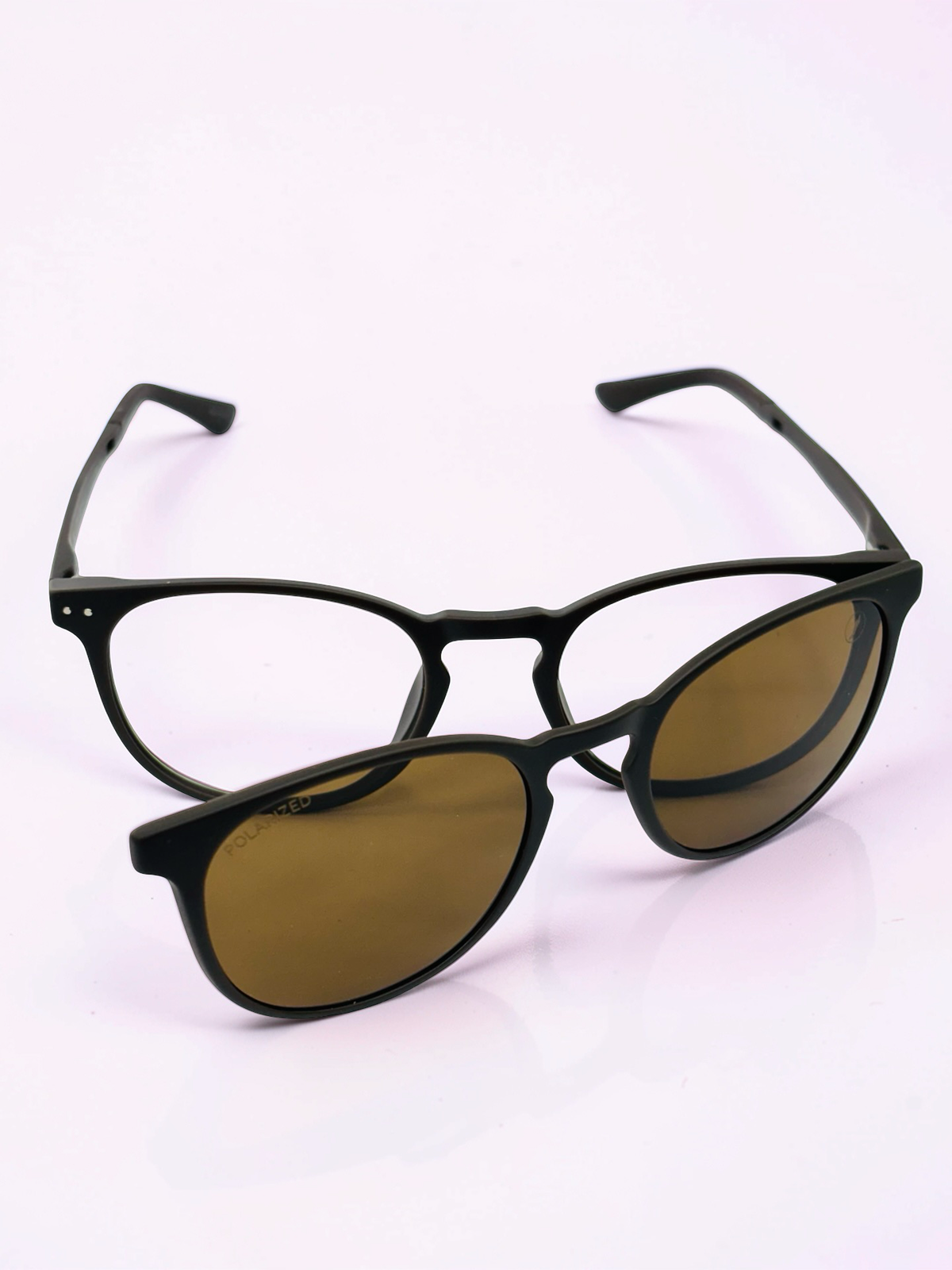 Black rounded Ultem optical frame, front view