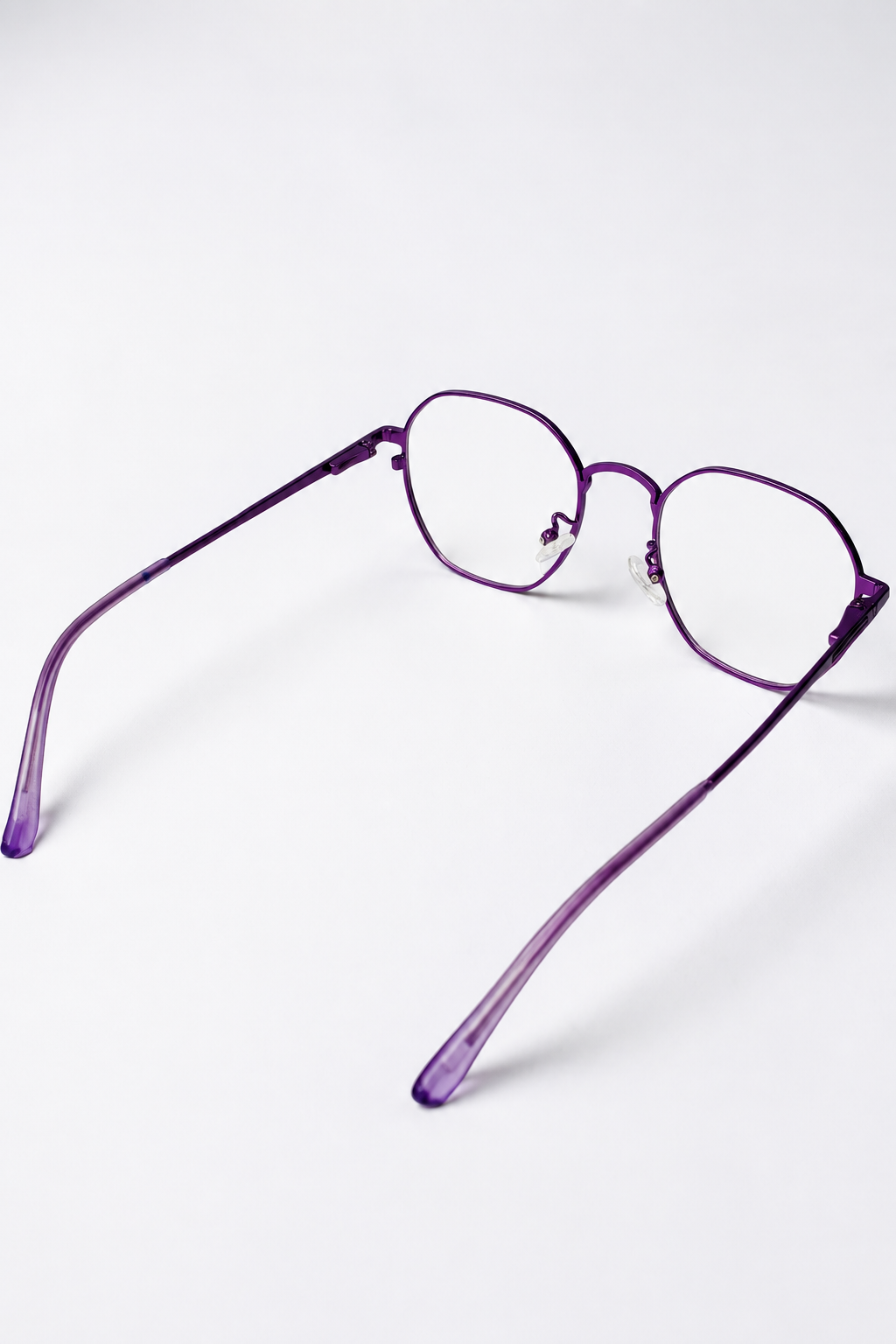 Black & Purple Unisex Stainless Steel Eyeglass Frame