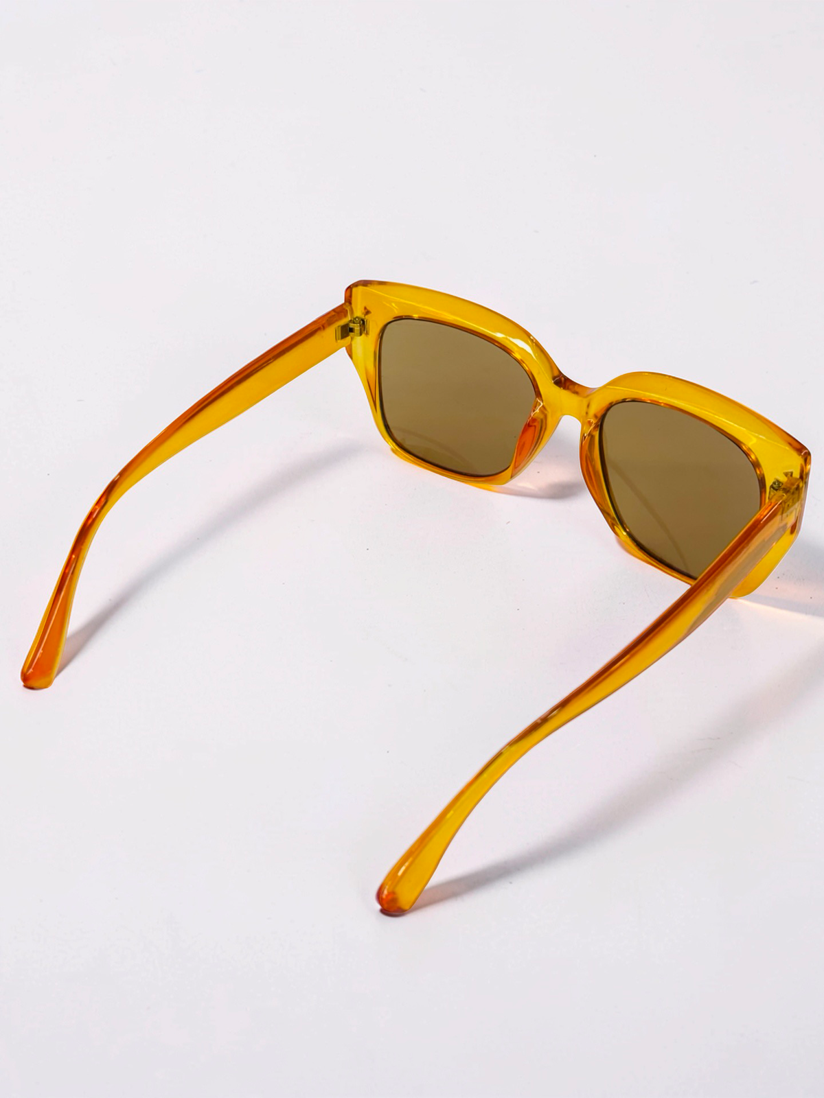 Oversized Cat-Eye Prescription Sunglasses – Amber Orange