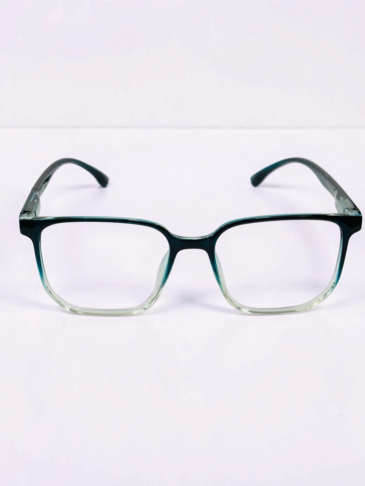 Teal Gradient Square Optical Frame – Flexible Unisex