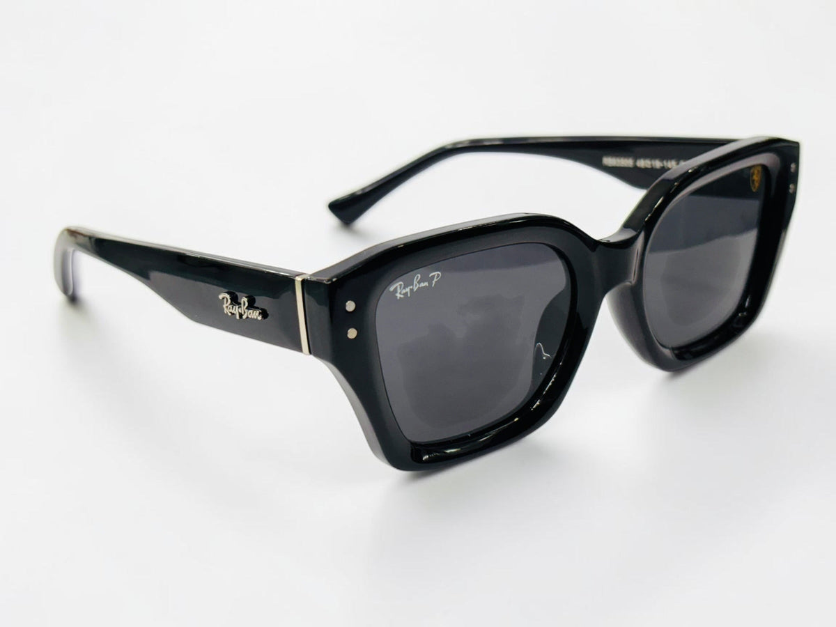 Ray-Ban x Ferrari Black Square Polarized Sunglasses