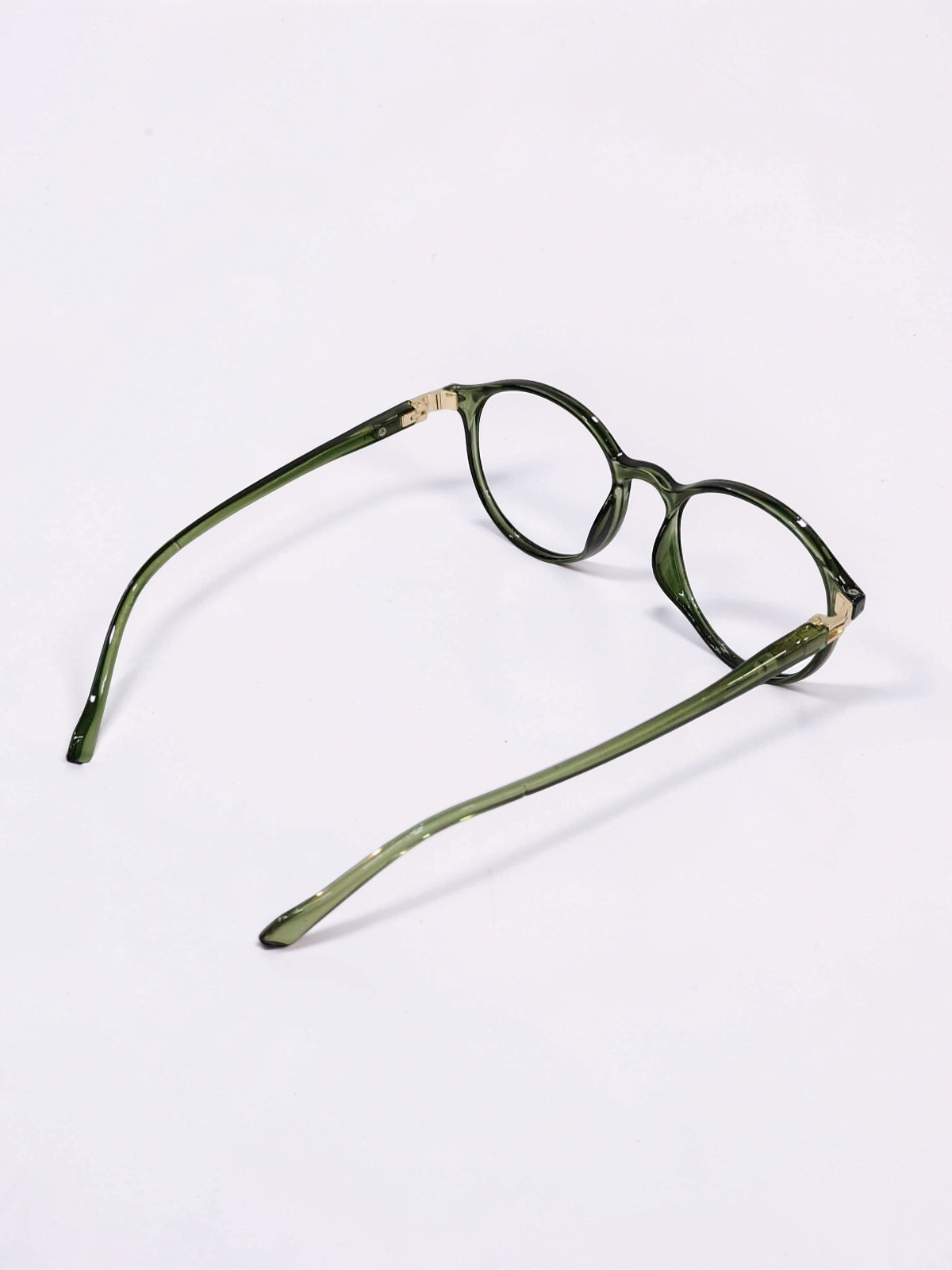 Round Olive Green Optical Frame – Flexible Unisex