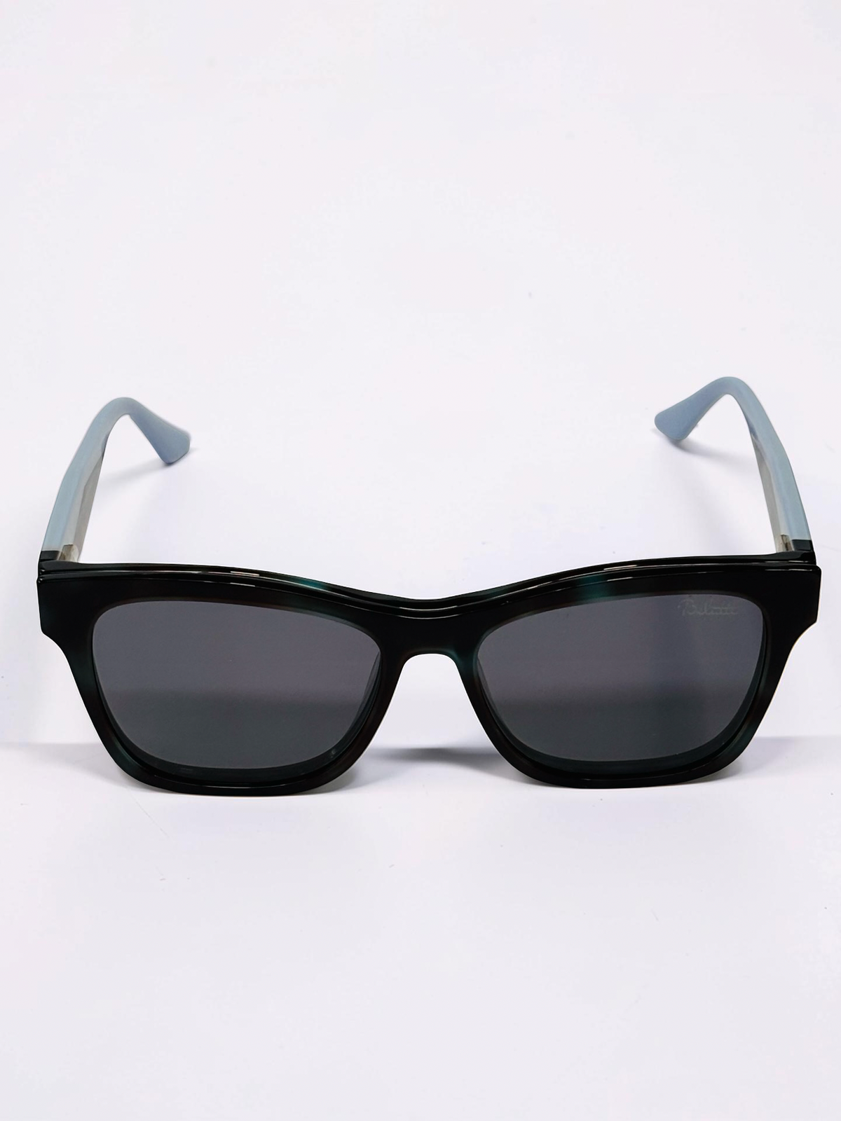 Unisex Teal Tortoiseshell Wayfarer Clip-On Frames with Polarized Sunglasses