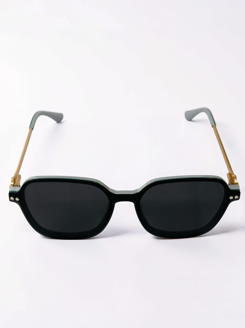 Green-grey geometric frame front view