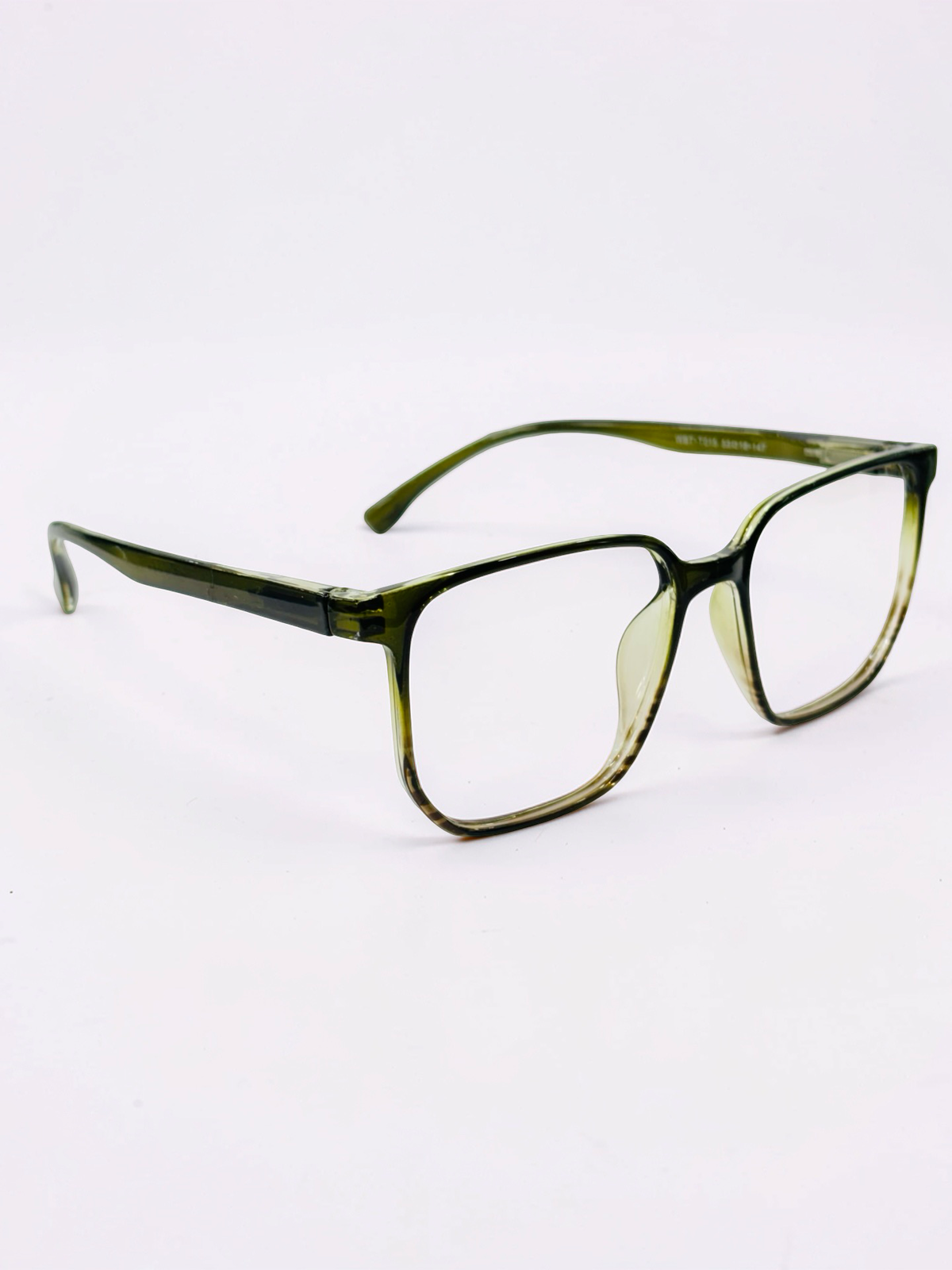 Olive Green Gradient Square Optical Frame – Flexible Unisex