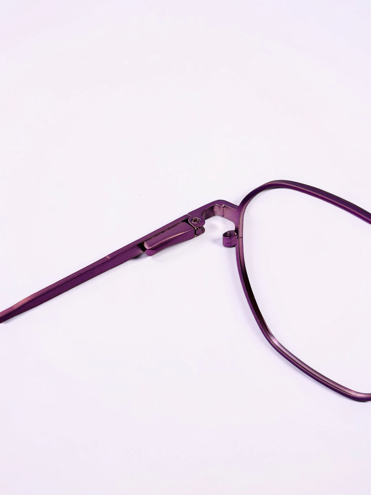 Black & Purple Unisex Stainless Steel Eyeglass Frame