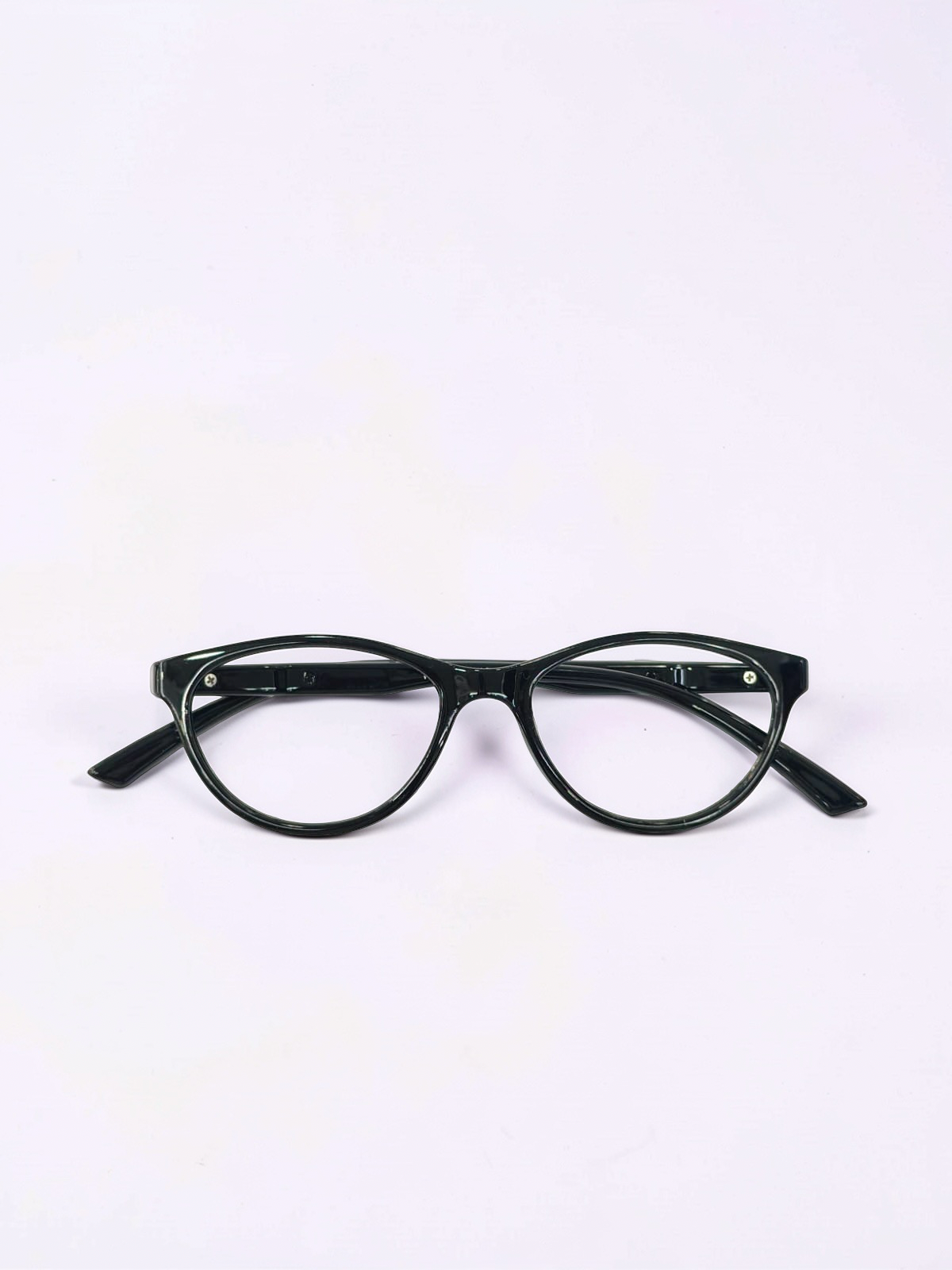 Flexible Cat-Eye Optical Frame – Glossy Black