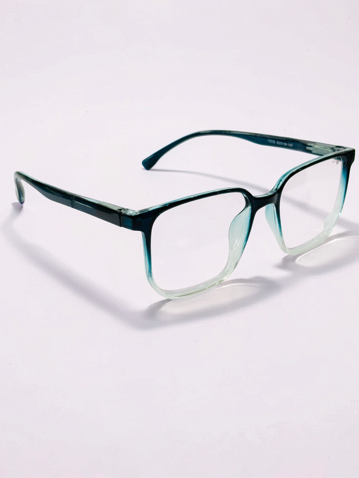 Teal Gradient Square Optical Frame – Flexible Unisex