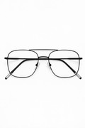 Black Aviator Navigator Metal Frame - Glow Opticals