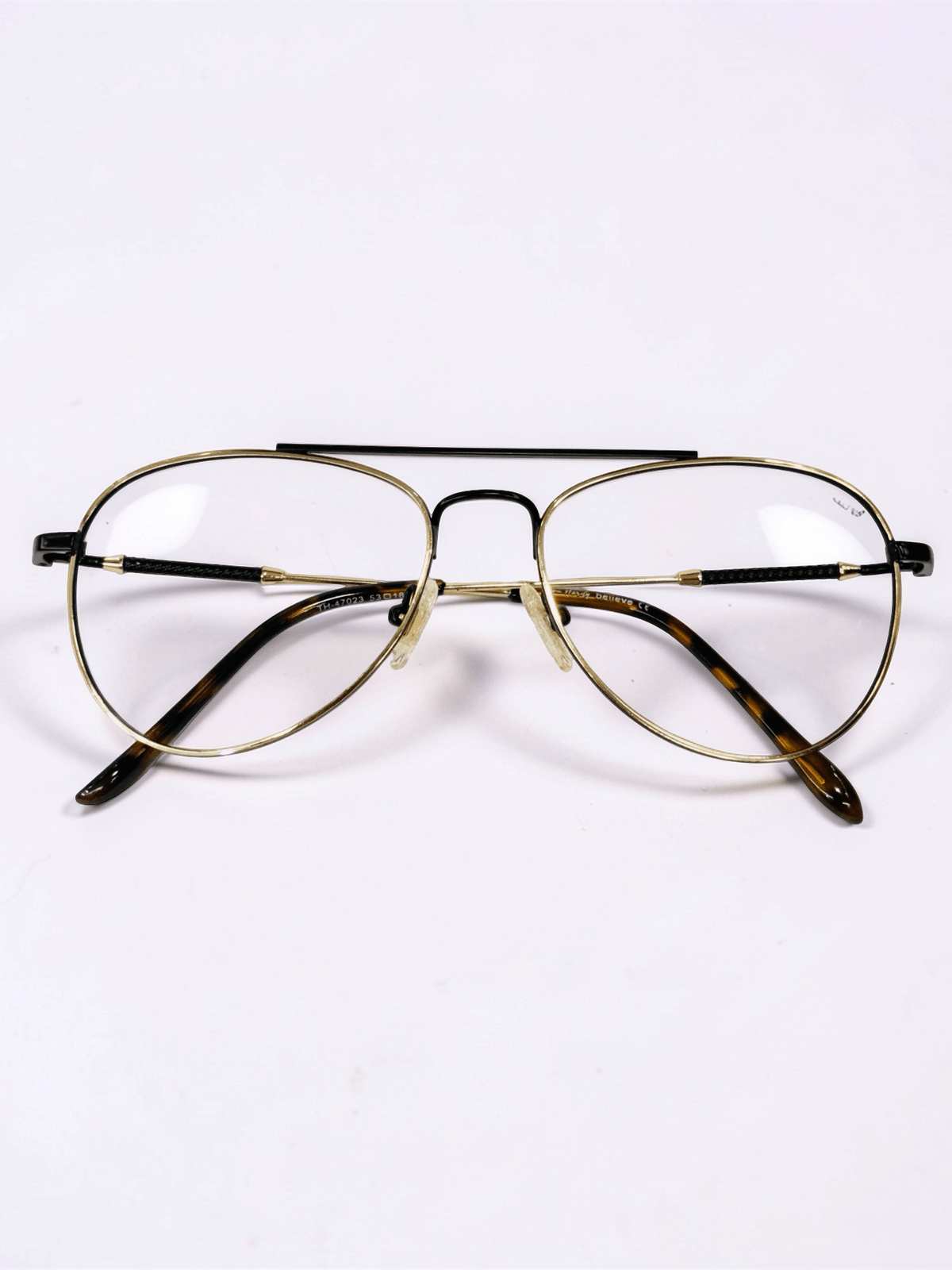 Black & Gold Aviator Stainless Steel Frame – Unisex - Glow Opticals