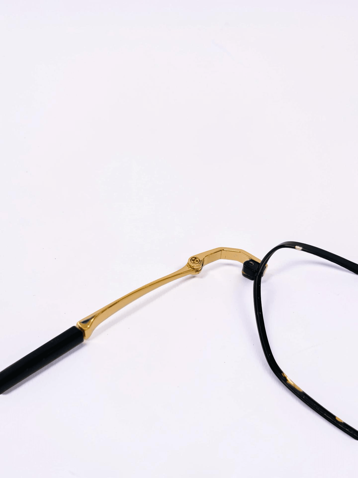 Black & Gold Polygon Ladies Eyewear Frame - Glow Opticals