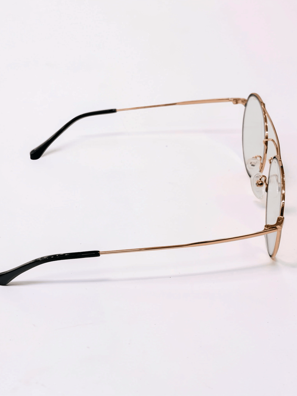 Black Gold Round Double Bridge Optical Frame - Glow Opticals
