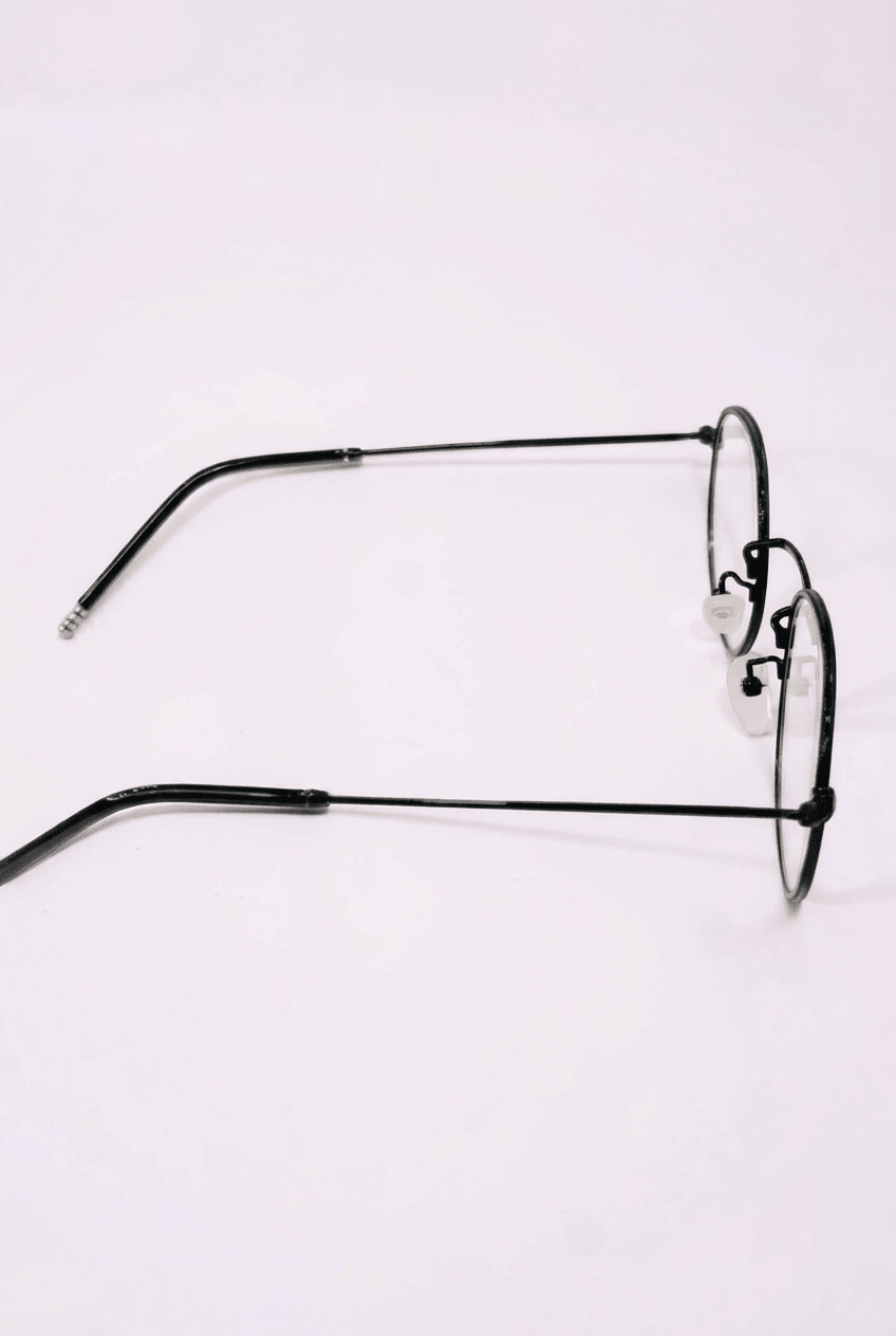 Black Rounded-Square Stainless Steel Frame – Unisex - Glow Opticals