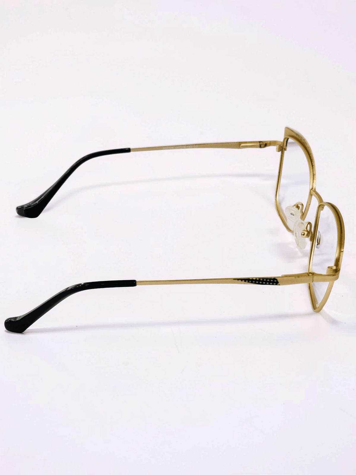 Cat-Eye Metal Optical Frame – Gold & Black with Rhinestone - Glow Opticals