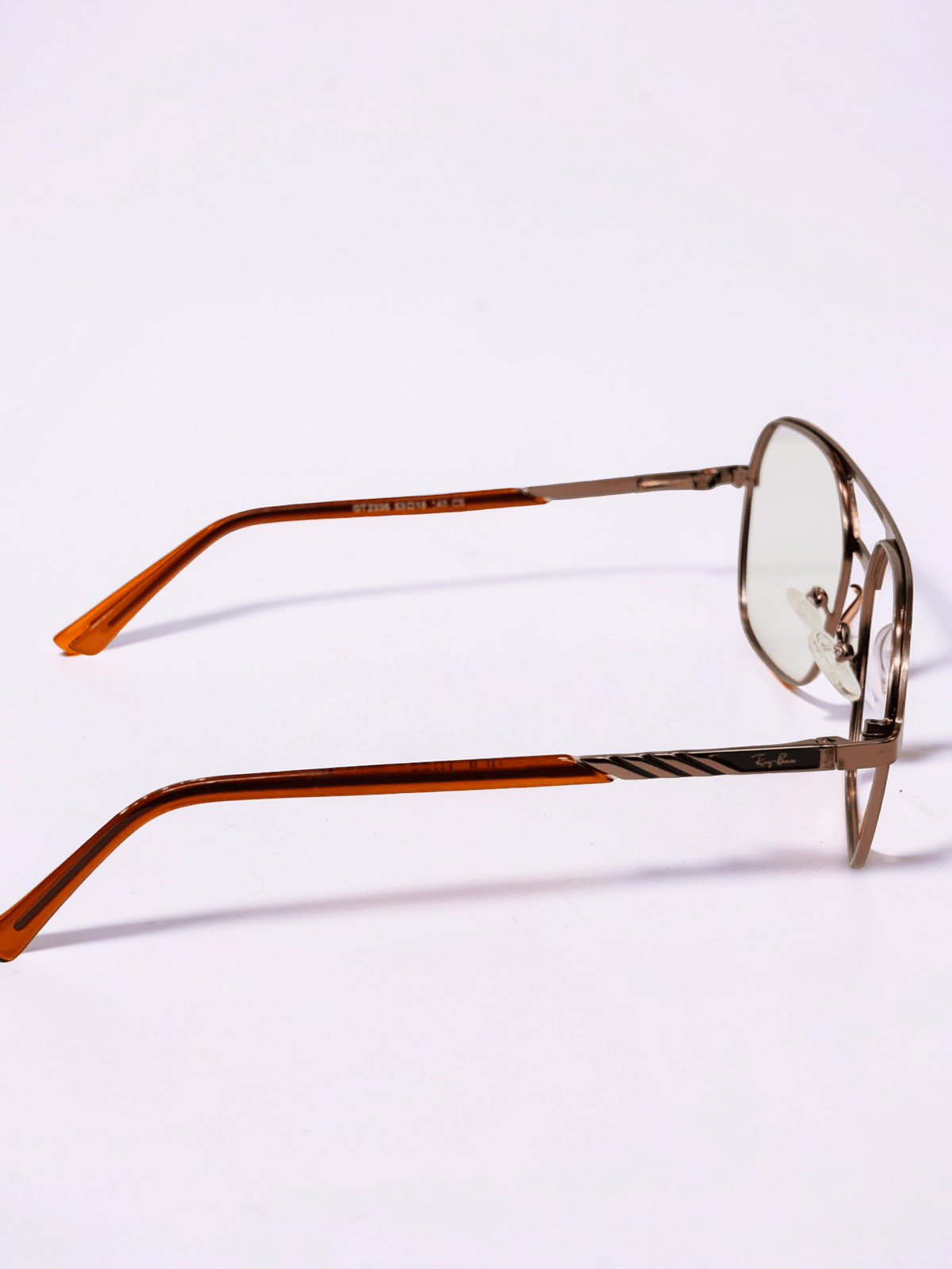 Copper Brown Square Aviator Double Bridge Optical Frame - Glow Opticals