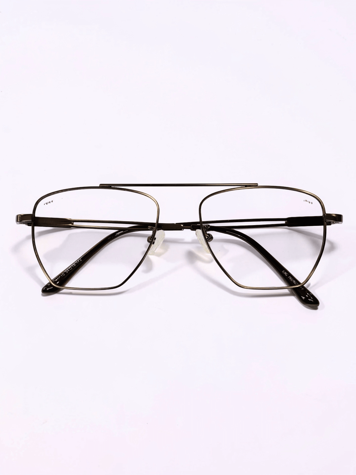 Double Bridge Aviator Optical Frame – Brown Gunmetal - Glow Opticals