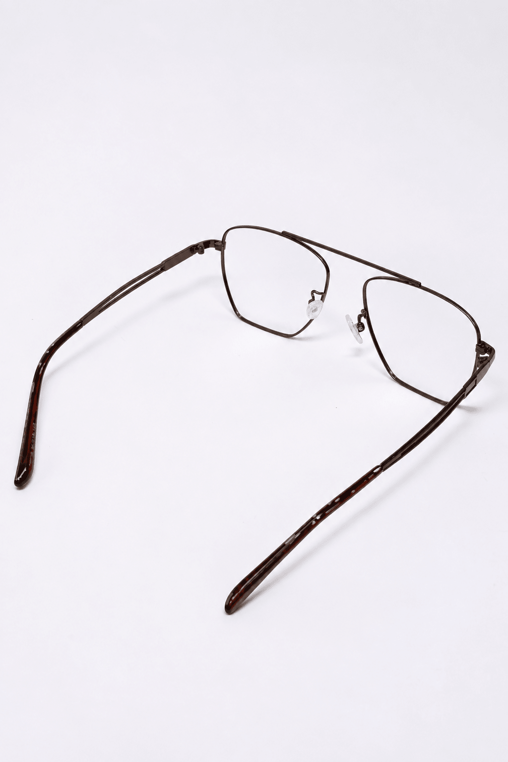 Double Bridge Aviator Optical Frame – Brown Gunmetal - Glow Opticals
