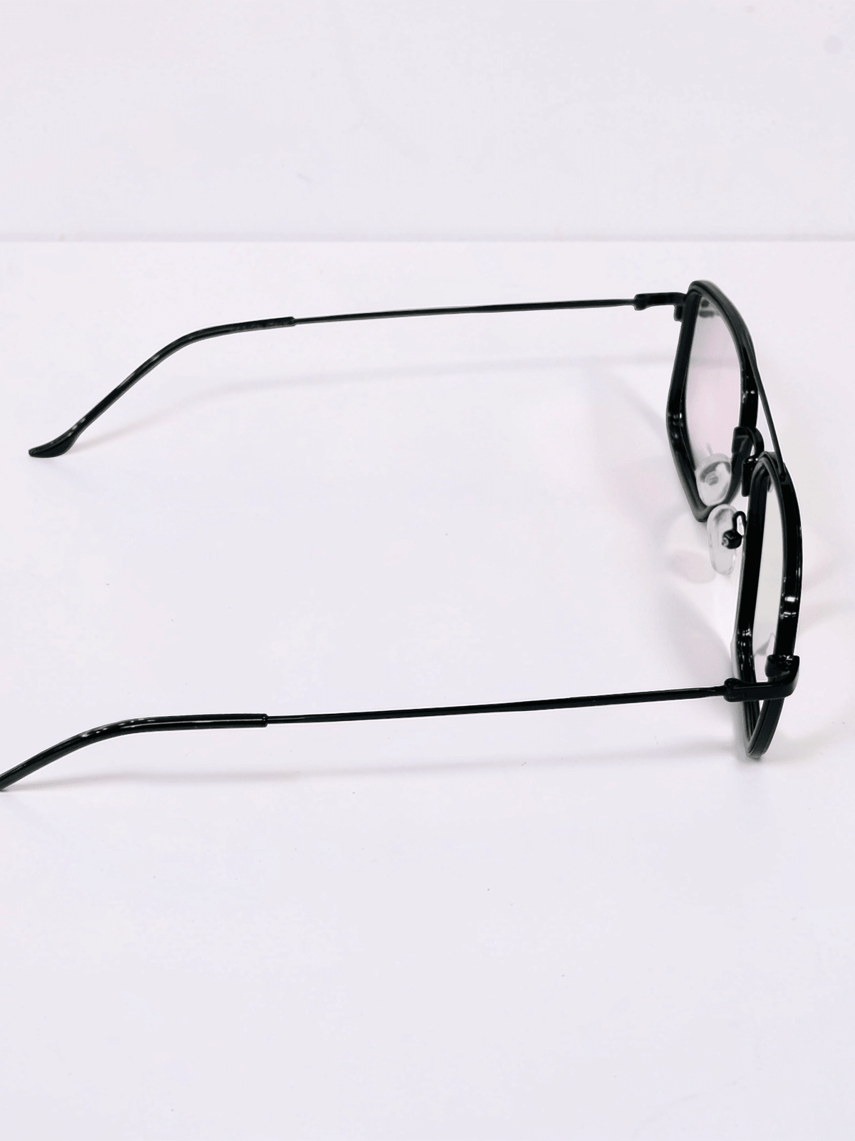 Double Bridge Square Aviator Optical Frame – Black - Glow Opticals