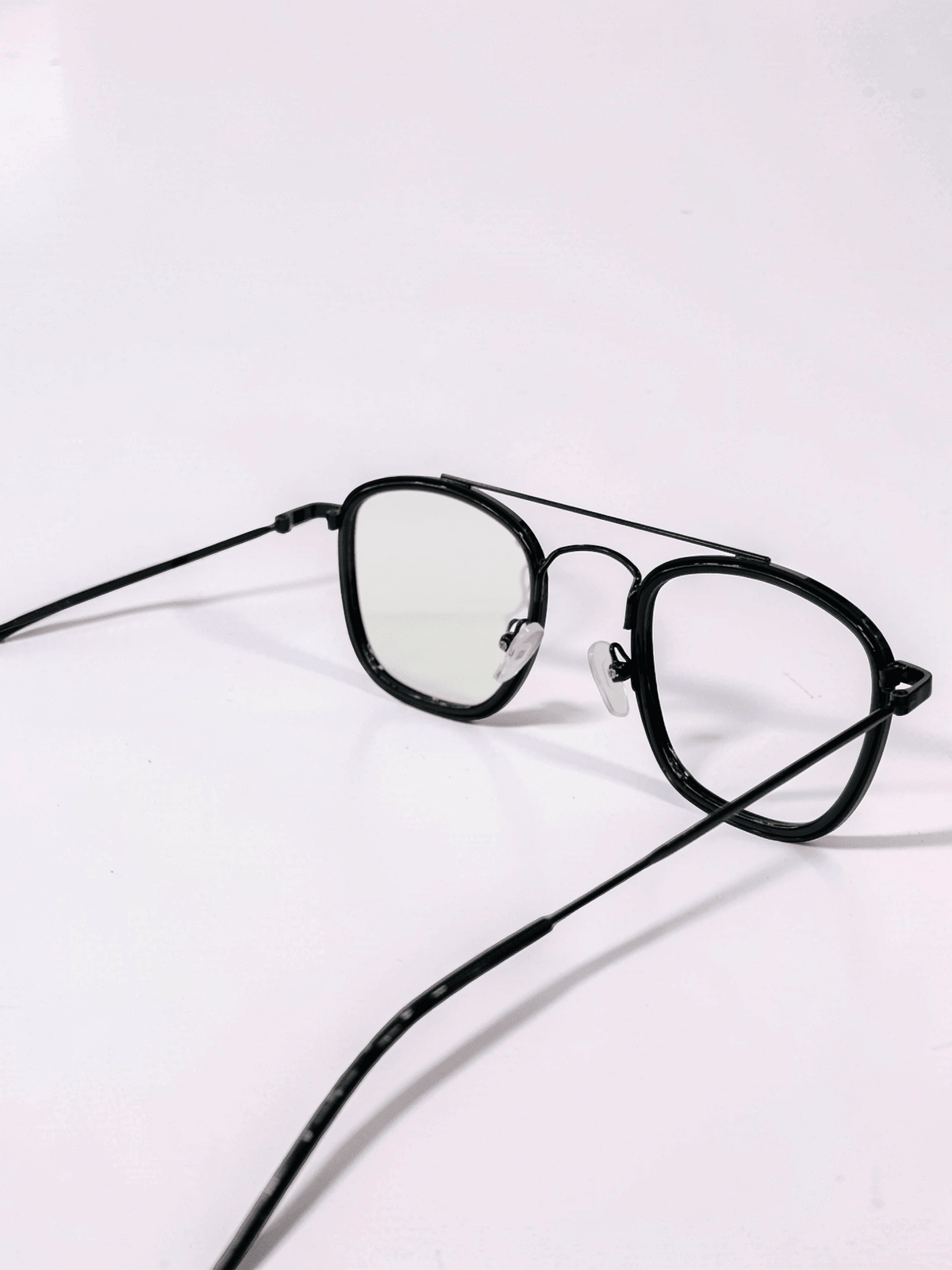 Dual Bar Square Optical Frame – Black - Glow Opticals