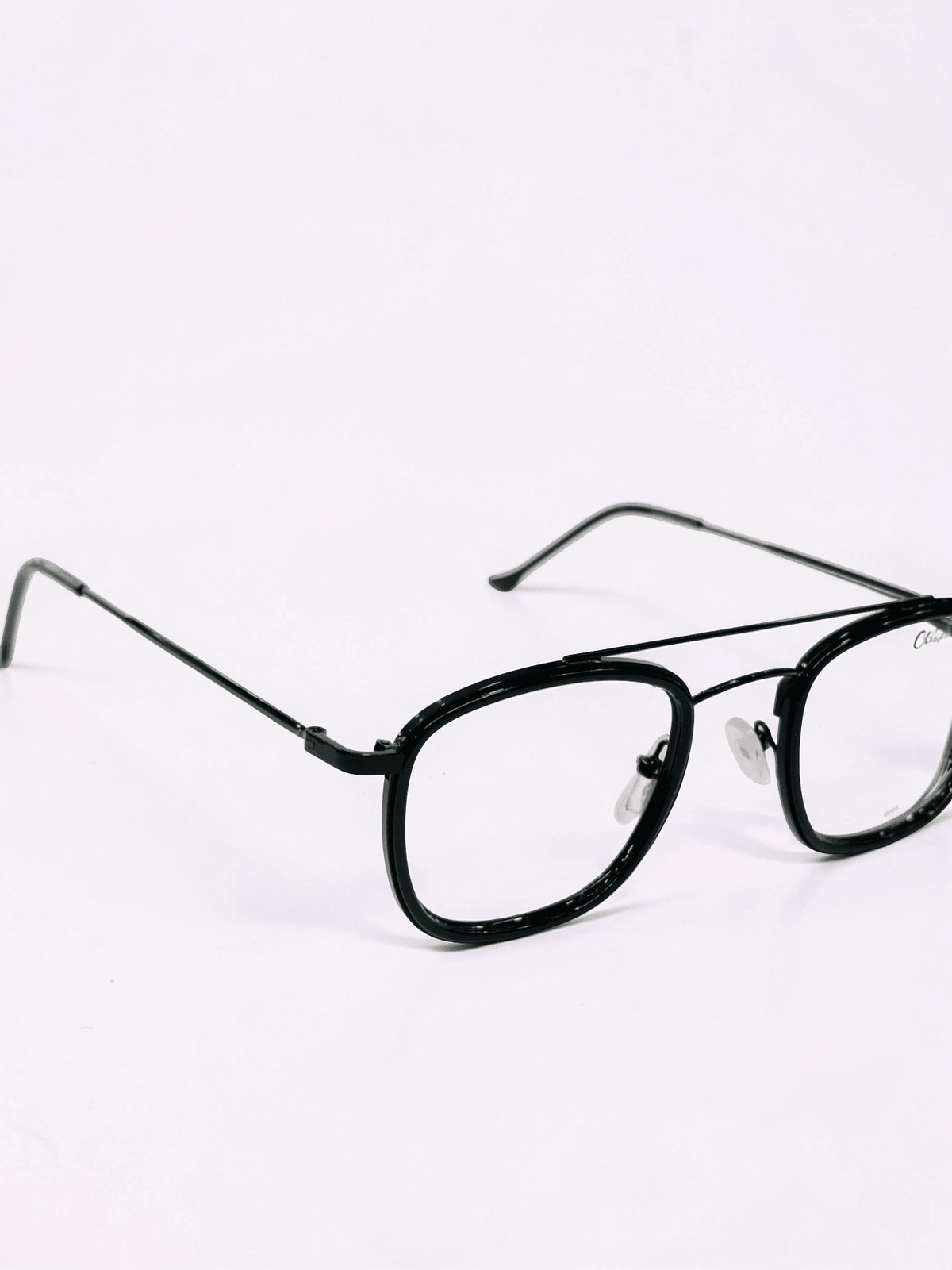 Dual Bar Square Optical Frame – Black - Glow Opticals