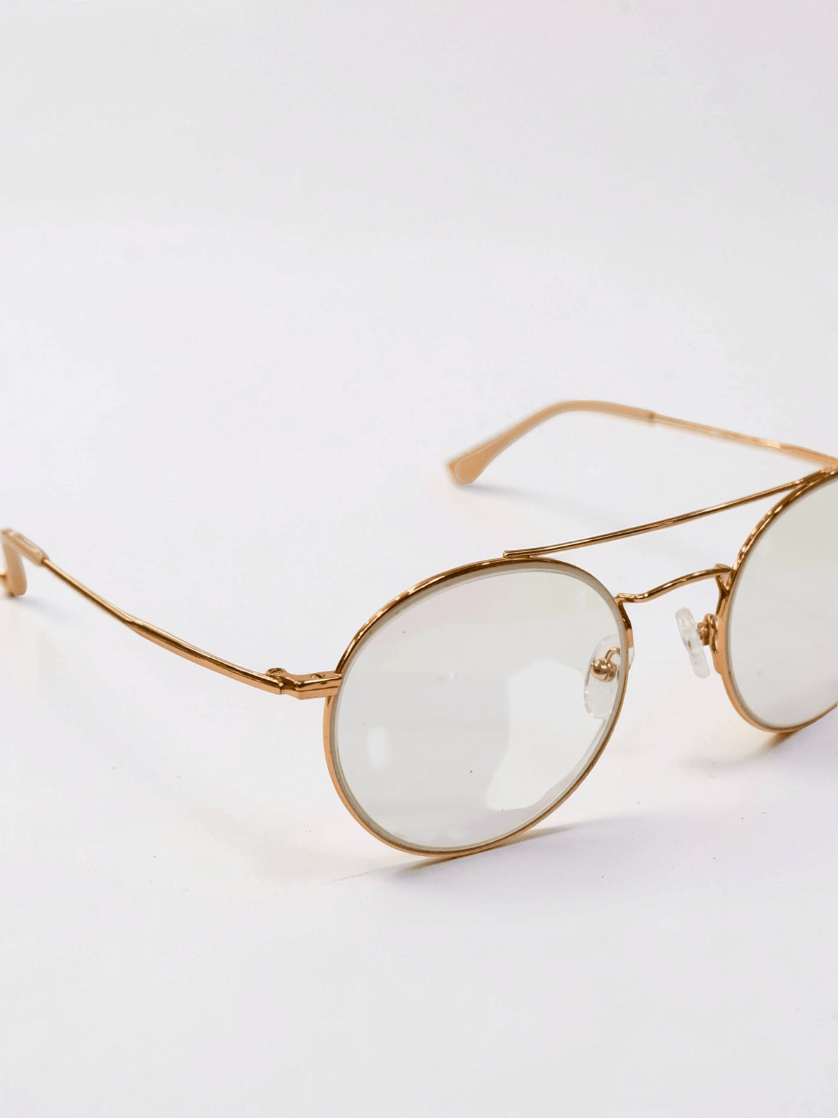 Gold Round Double Bridge Optical Frame - Glow Opticals