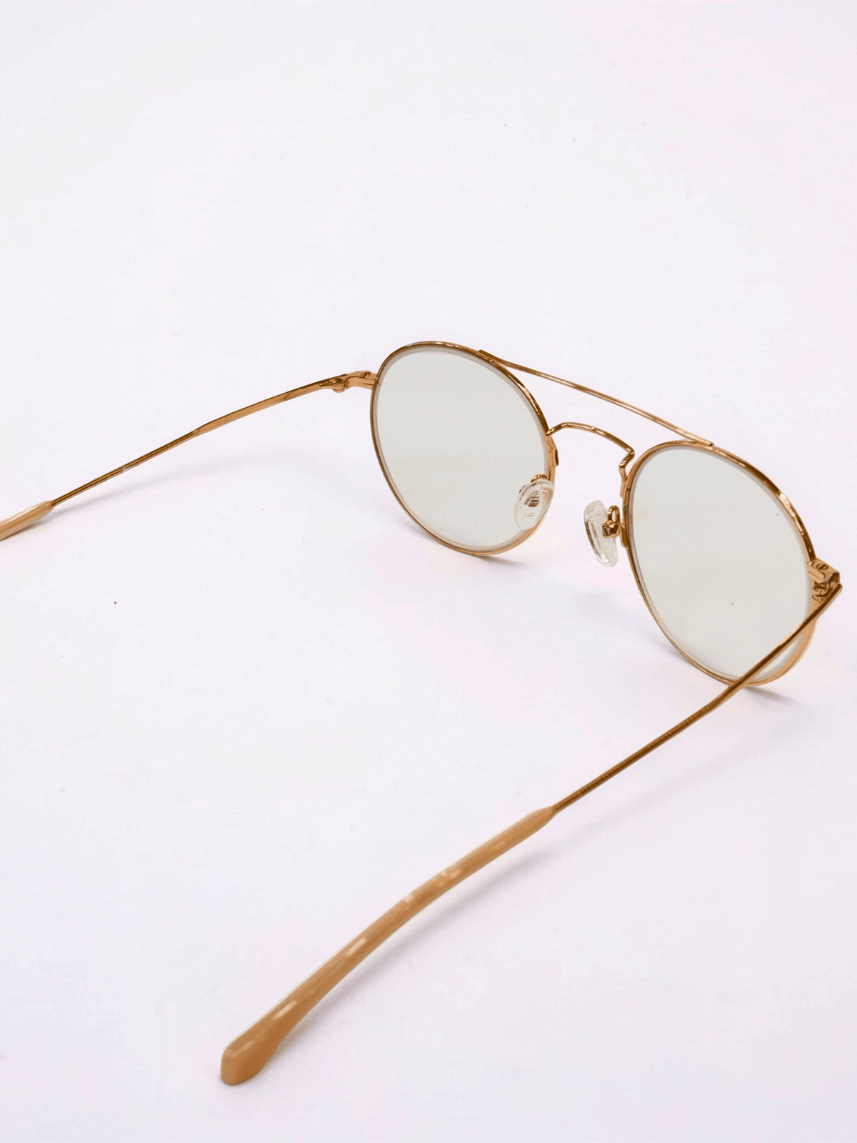 Gold Round Double Bridge Optical Frame - Glow Opticals