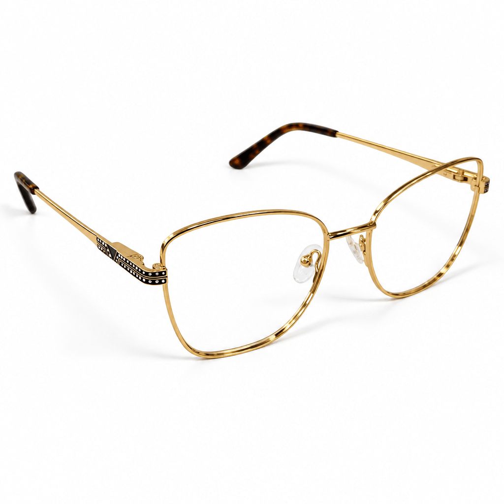 Gold & Tortoise Cat-Eye Ladies Eyewear Frame - Glow Opticals