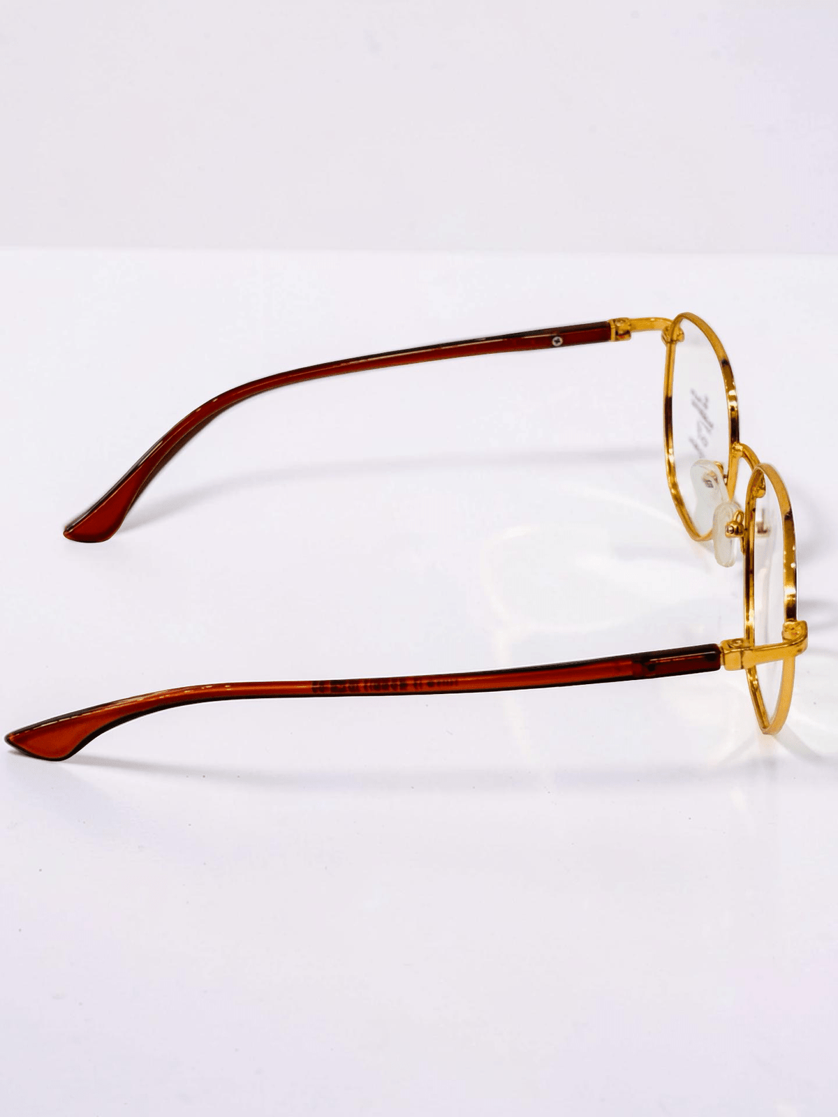 Gold Tortoise Geometric Optical Frame - Glow Opticals