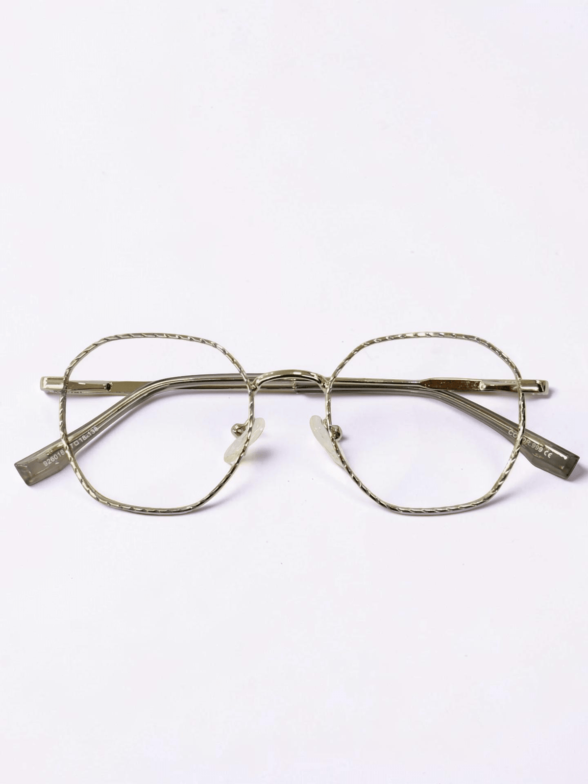 Hexagonal Metal Optical Frame – Antique Silver - Glow Opticals
