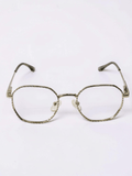 Hexagonal Metal Optical Frame – Antique Silver - Glow Opticals