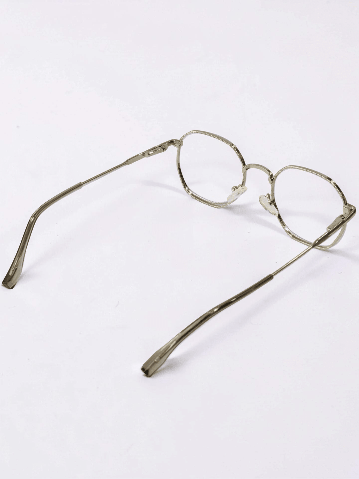 Hexagonal Metal Optical Frame – Antique Silver - Glow Opticals