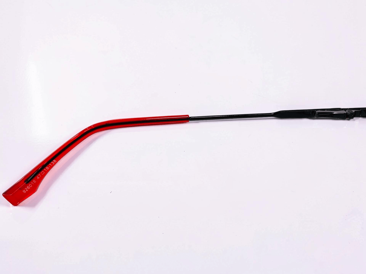 Hexagonal Optical Frame – Black & Red - Glow Opticals