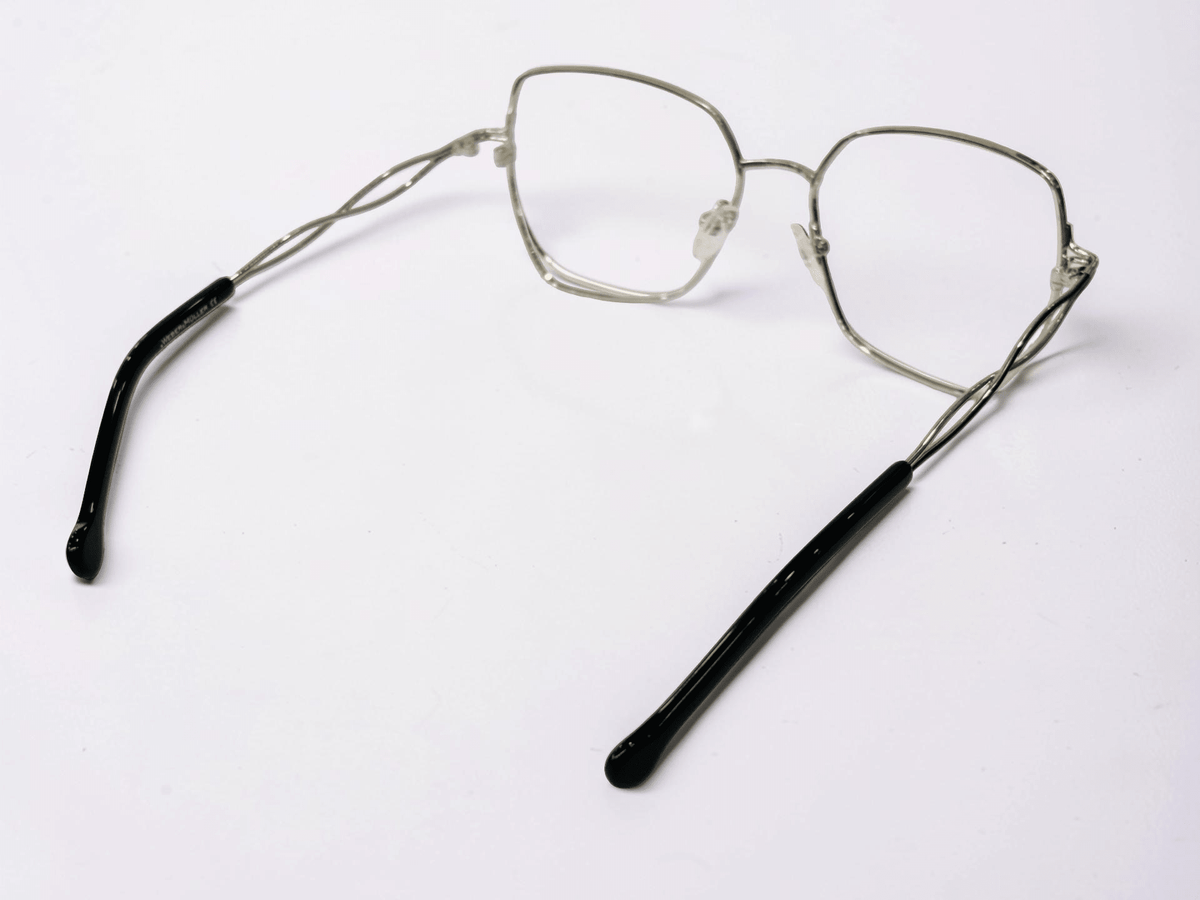 Ladies Metal Full-Frame Optical — Silver & Black - Glow Opticals