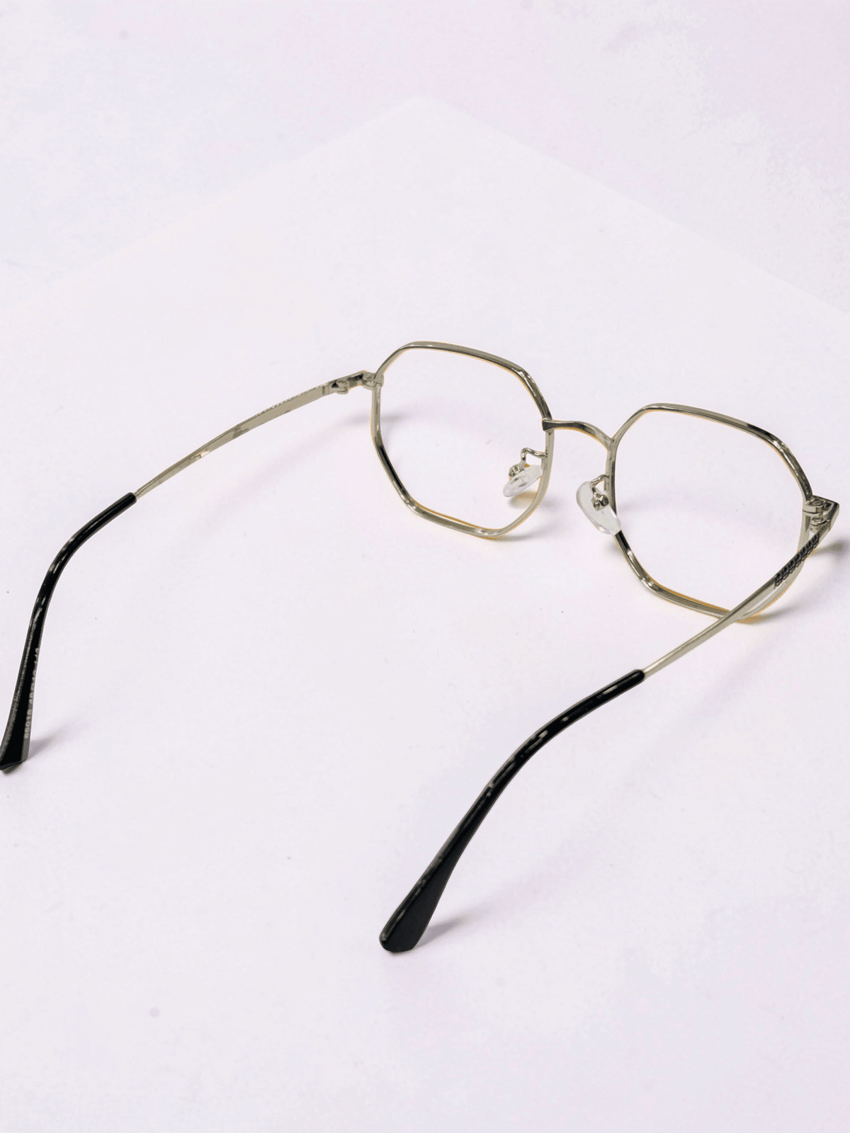 Metal Black Geometric Polygon Optical Frame - Glow Opticals