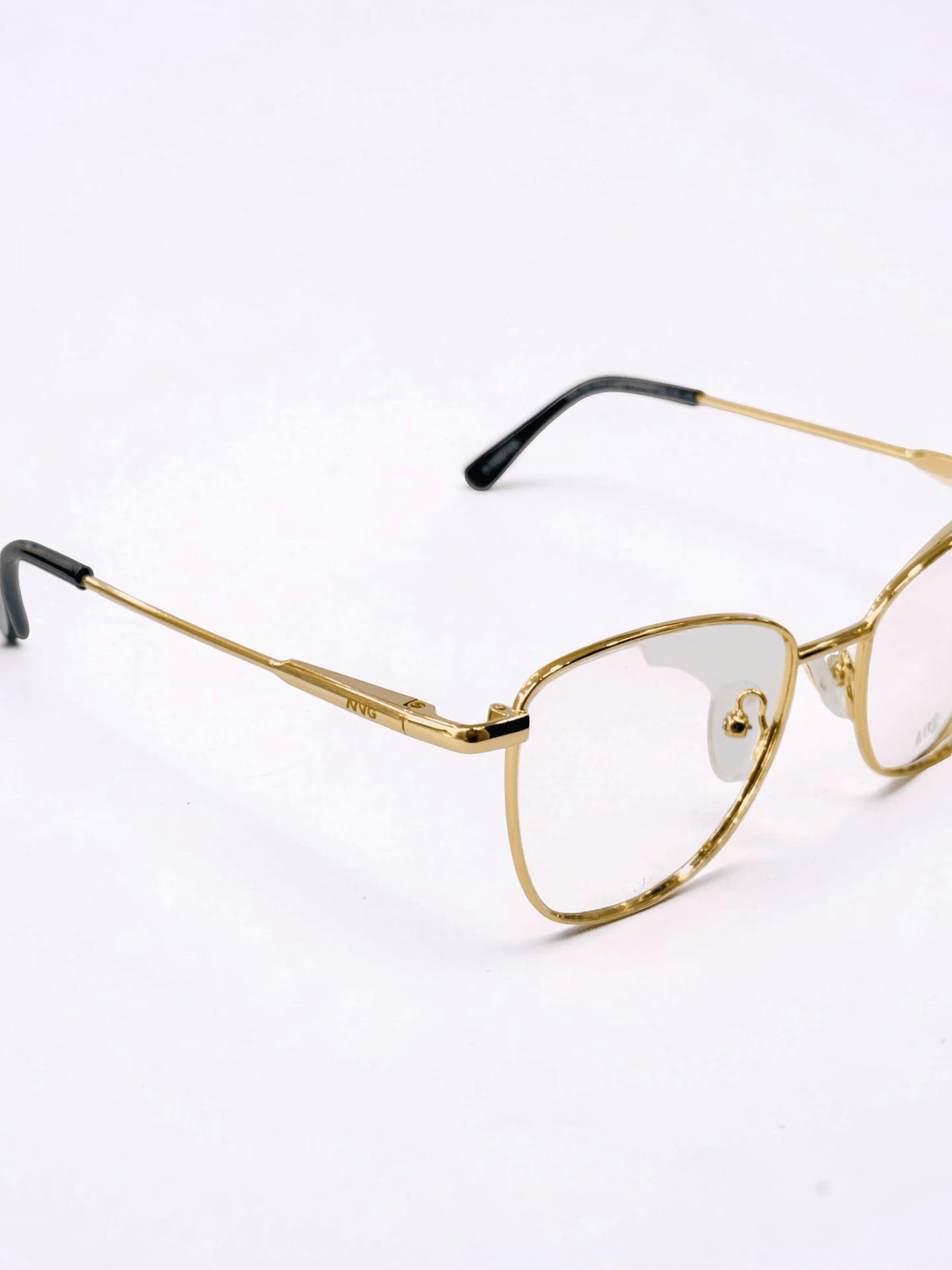 NVG OPH SC DTCJ0861 Gold Cat-Eye Optical Frame - Glow Opticals