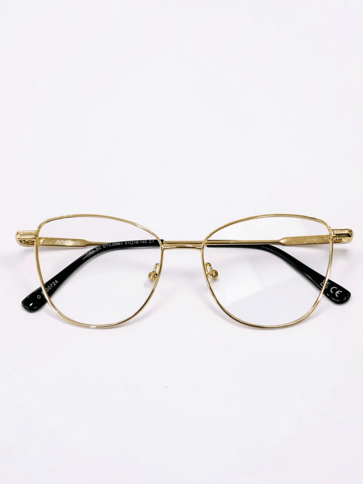 NVG OPH SC DTCJ0861 Gold Cat-Eye Optical Frame - Glow Opticals