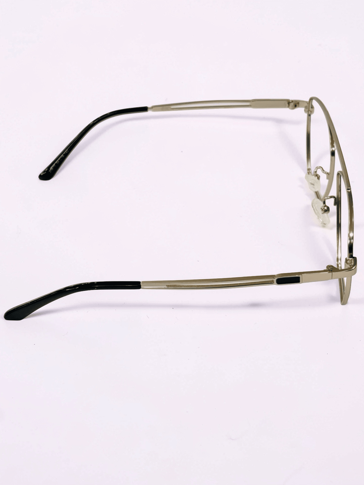 Premium Double Bridge Square Frame – Silver & Black - Glow Opticals