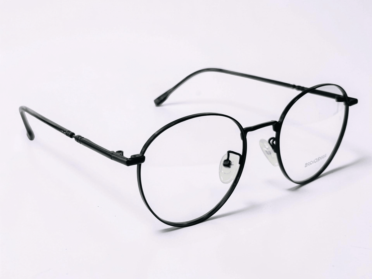 Round Metal Optical Frame – Matte Black - Glow Opticals